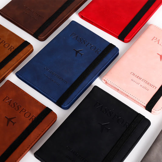Leather Passport Cover with Credit Card Holder